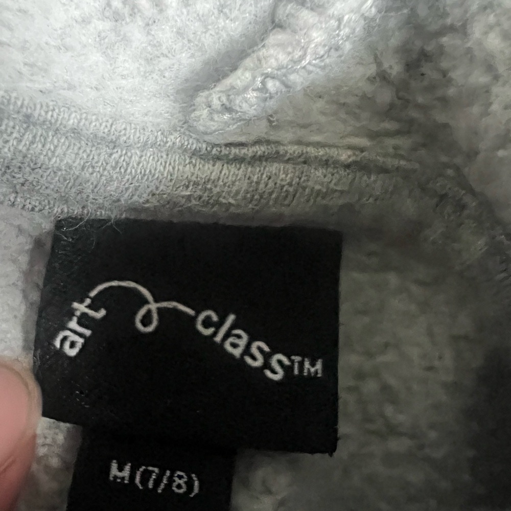 Art Class cropped Gray Hoodie - Picture 3 of 5